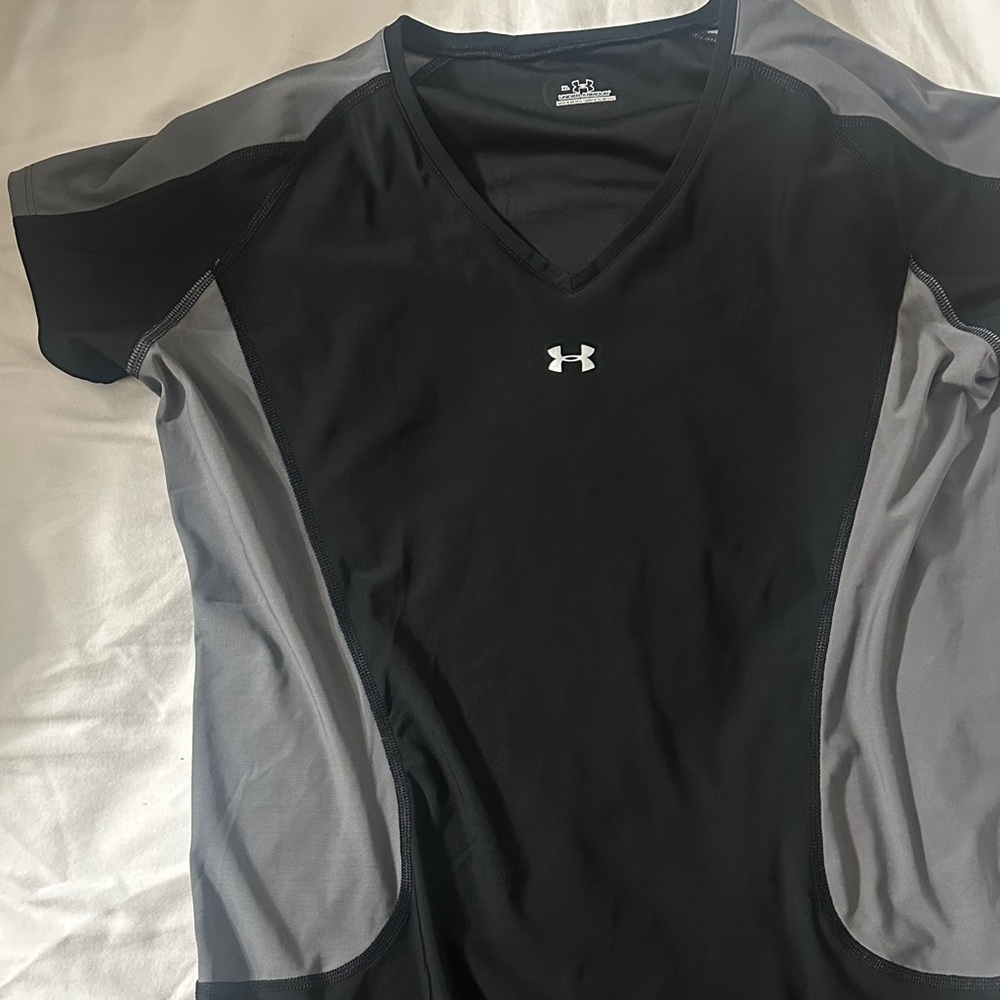 Under Armour Black and Gray Athletic Top